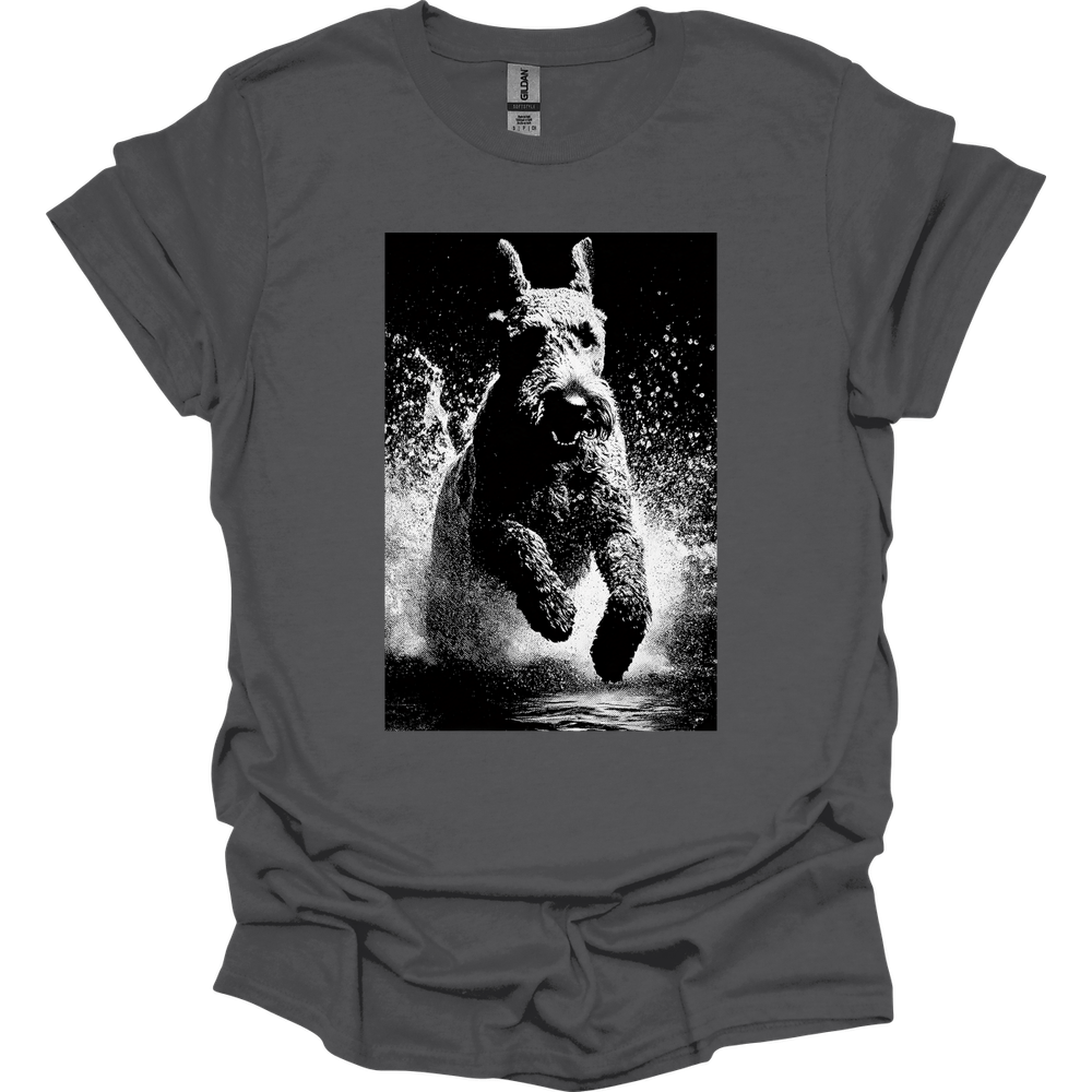 Kerry Blue Terrier - Puddle Dog T-Shirt - Charcoal