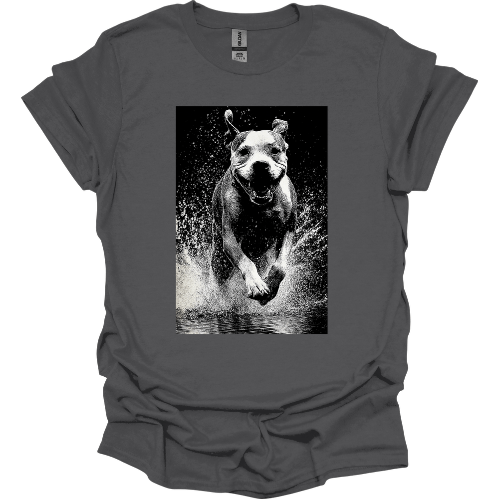 Boxer - Puddle Dog T-Shirt - Charcoal