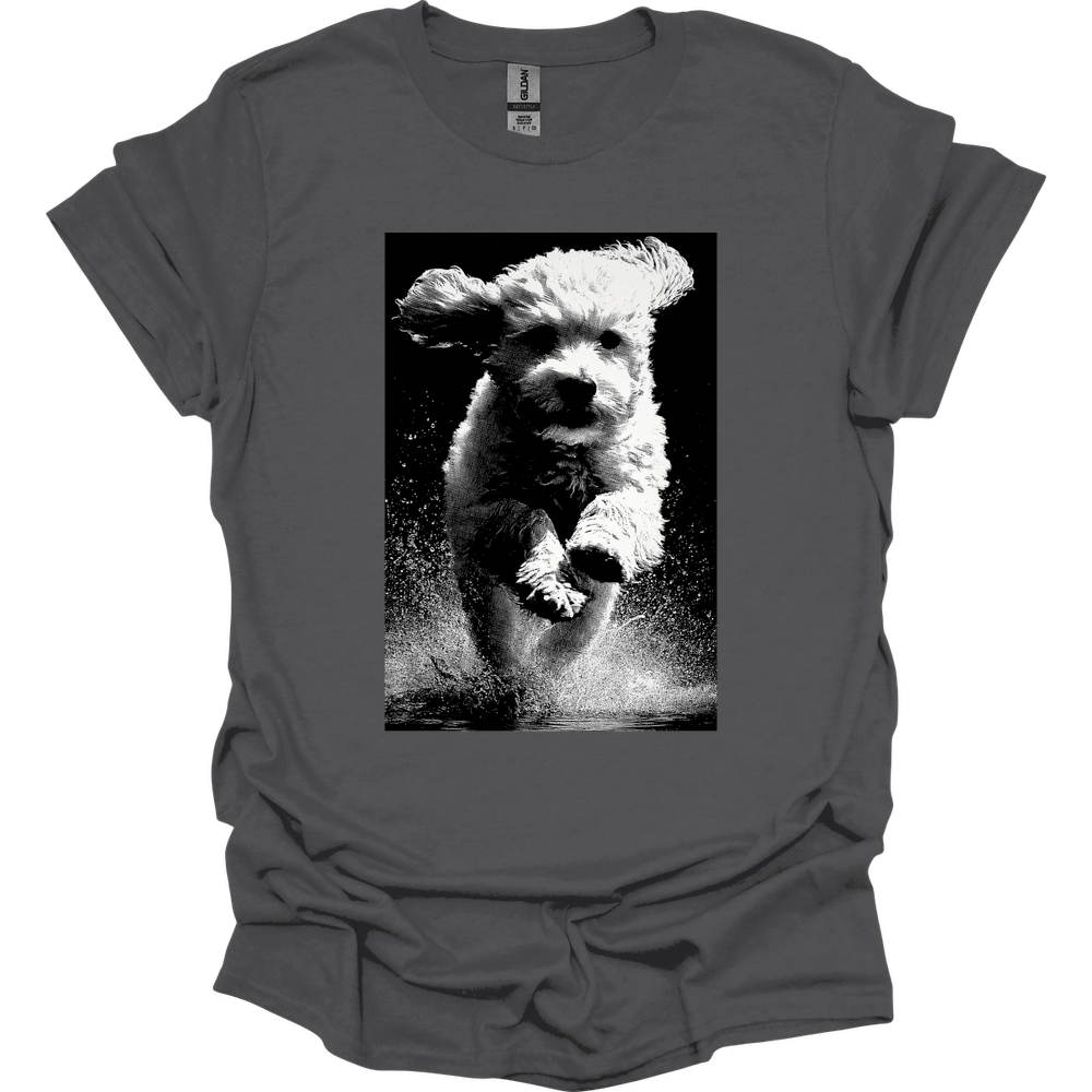 Cavapoo - Puddle Dog T-Shirt - Charcoal