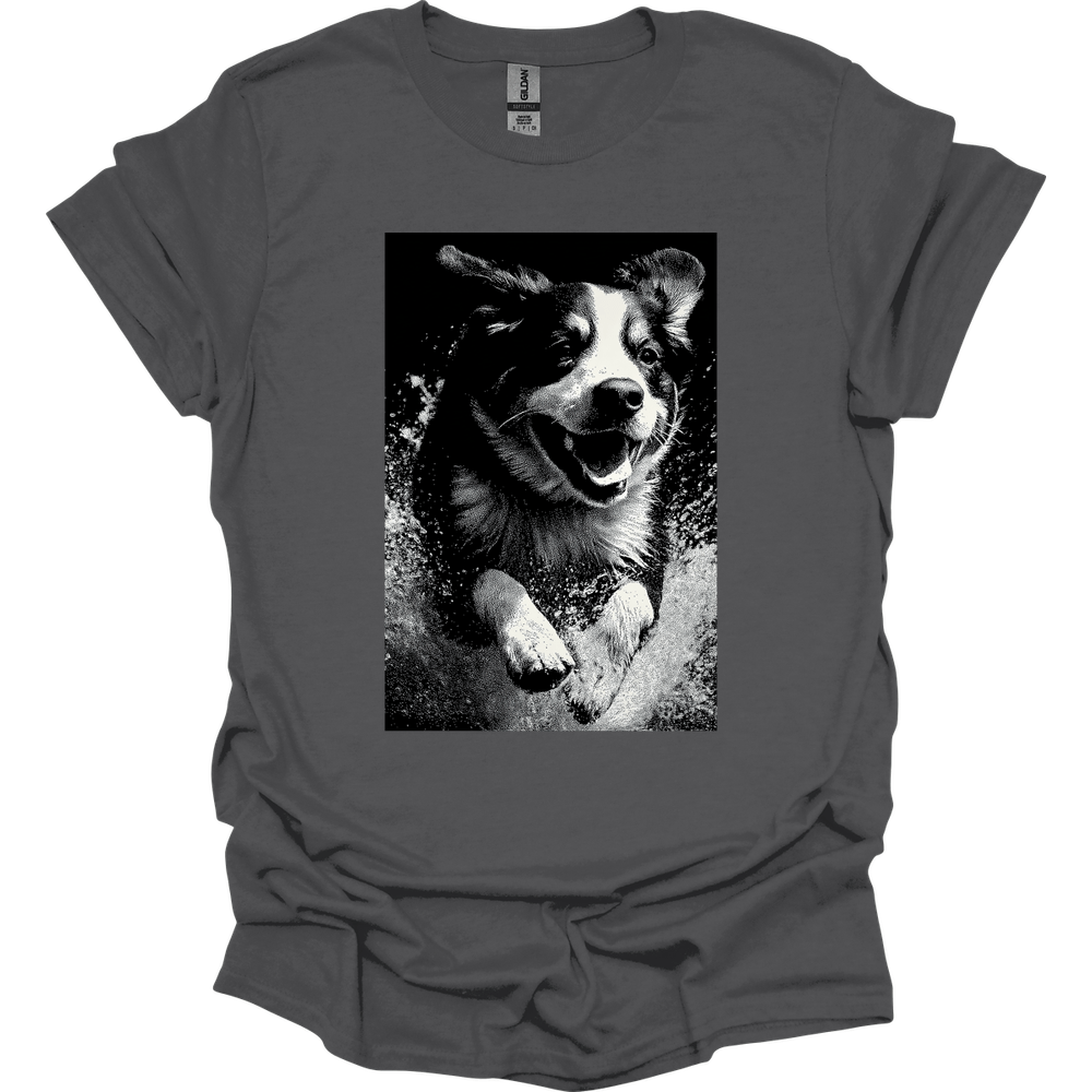 Bernese Mountain Dog - Puddle Dog T-Shirt - Charcoal