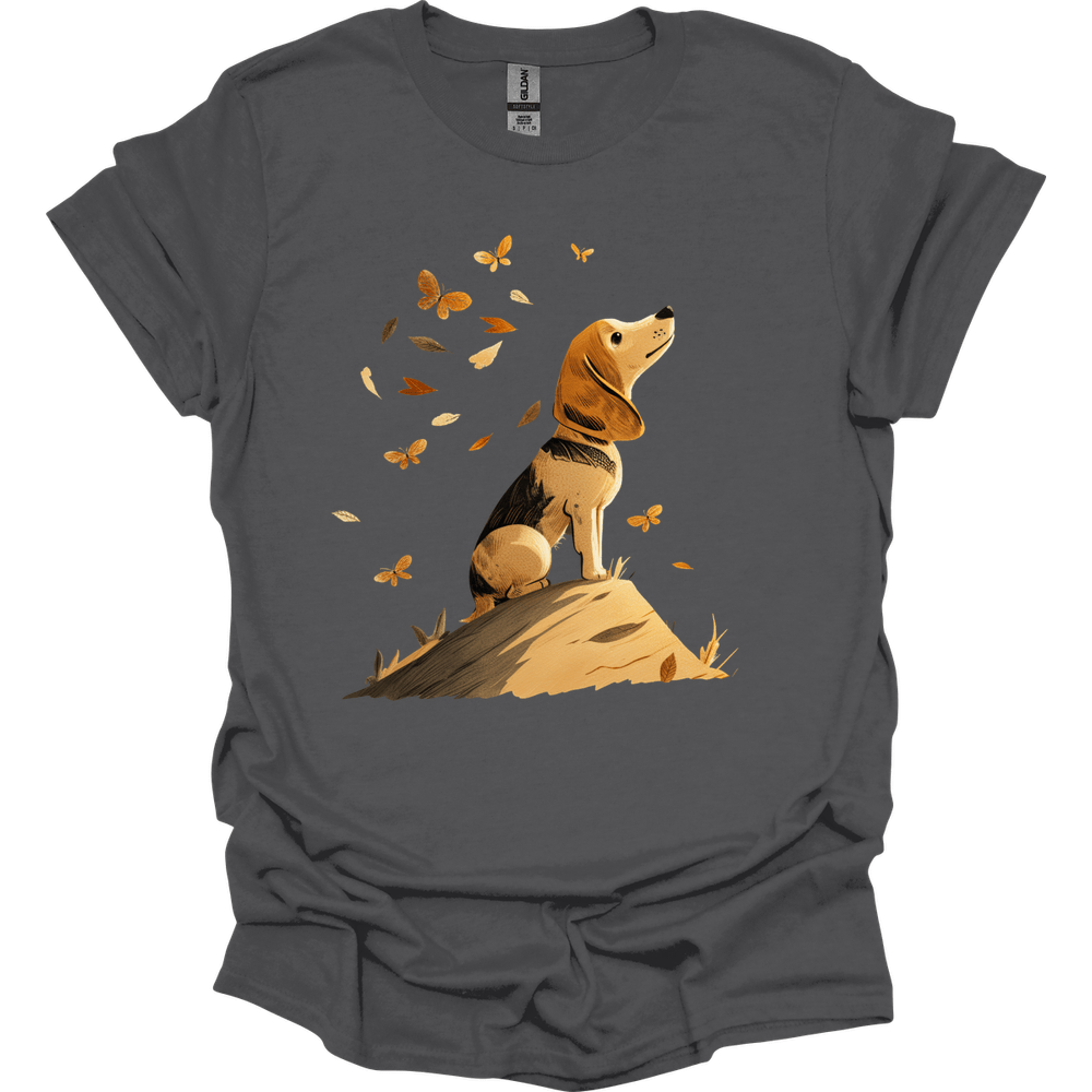 Beagle - Fall Dog T-Shirt - Charcoal