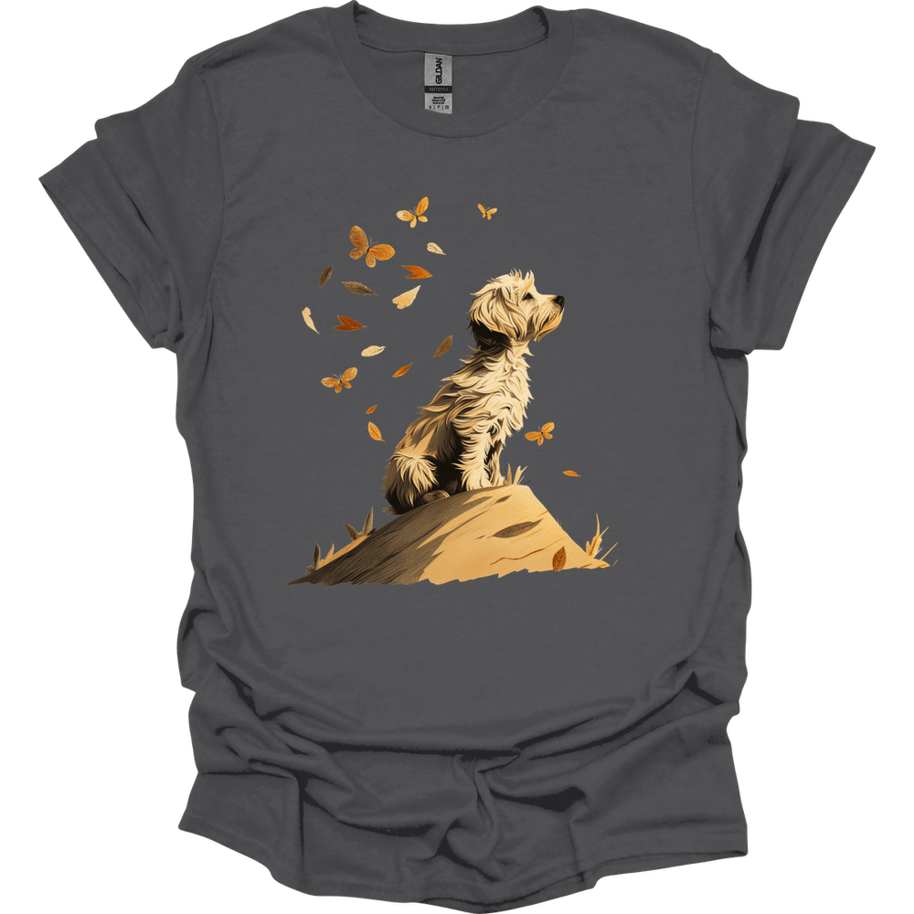 Bichon Frise - Fall Dog T-Shirt - Charcoal