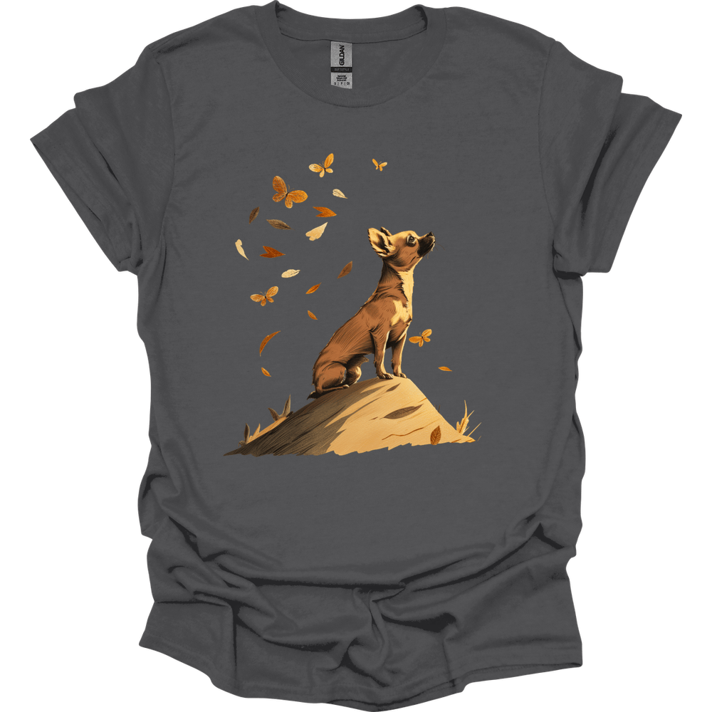 Chihuahua - Fall Dog T-Shirt - Charcoal
