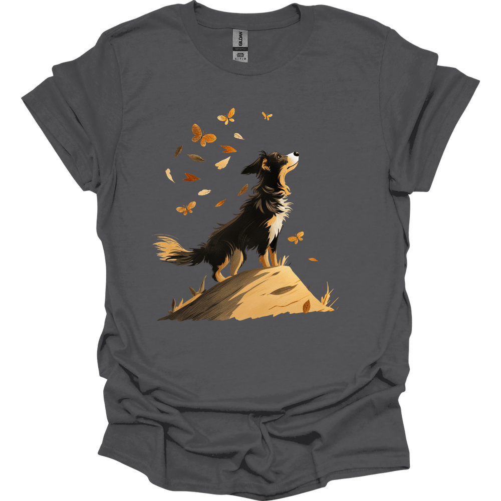Australian Shepherd - Fall Dog T-Shirt - Charcoal