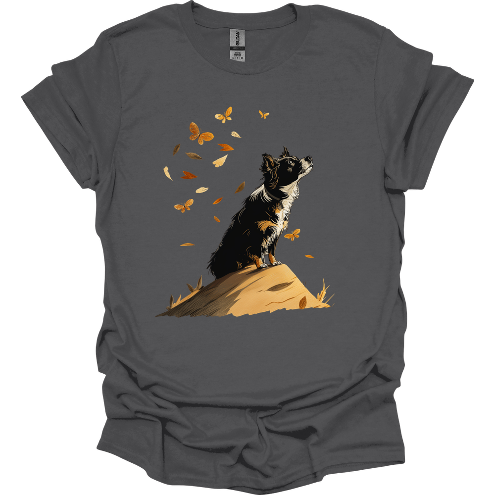 Miniature American Shepherd - Fall Dog T-Shirt - Charcoal