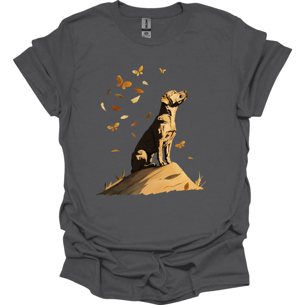Labrador - Fall Dog T-Shirt - Charcoal