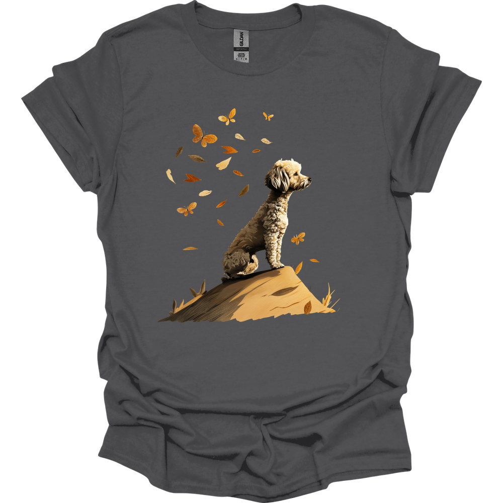 Poodle - Fall Dog T-Shirt - Charcoal