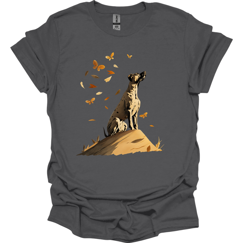 Great Dane - Fall Dog T-Shirt - Charcoal