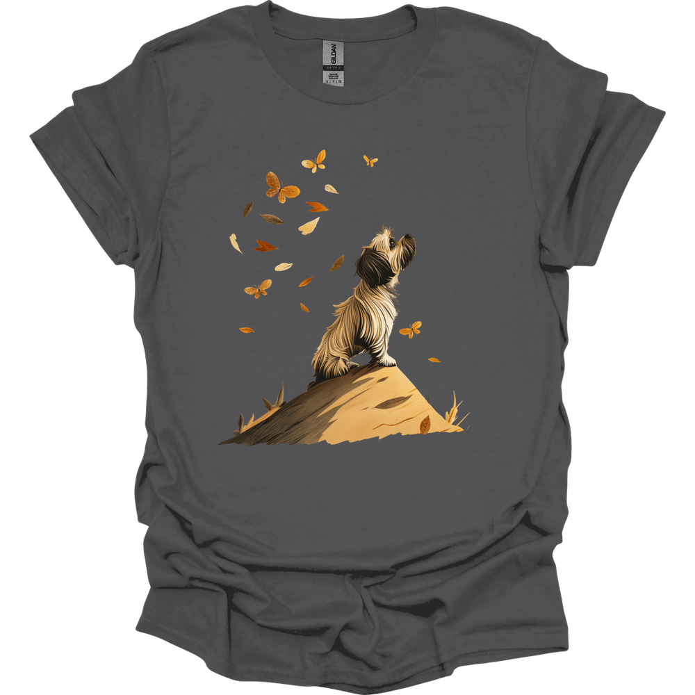 Shih Tzu - Fall Dog T-Shirt - Charcoal