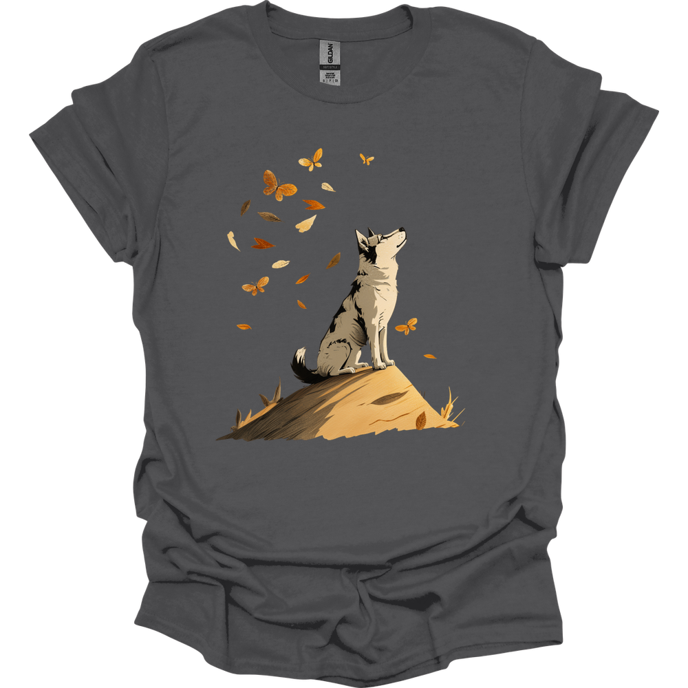 Siberian Husky - Fall Dog T-Shirt - Charcoal
