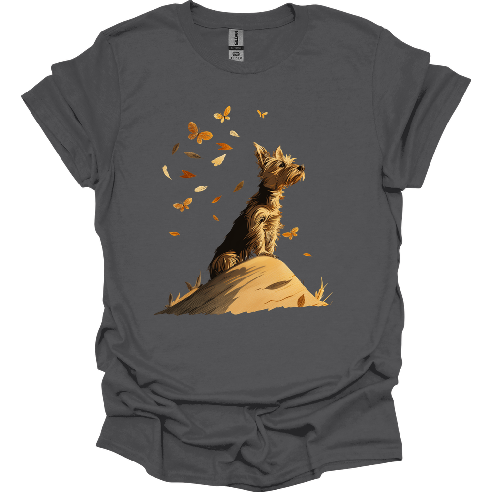 Yorkshire Terrier - Fall Dog T-Shirt - Charcoal