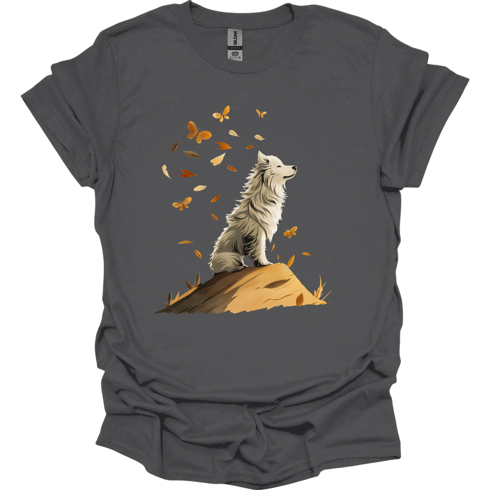 Samoyed - Fall Dog T-Shirt - Charcoal