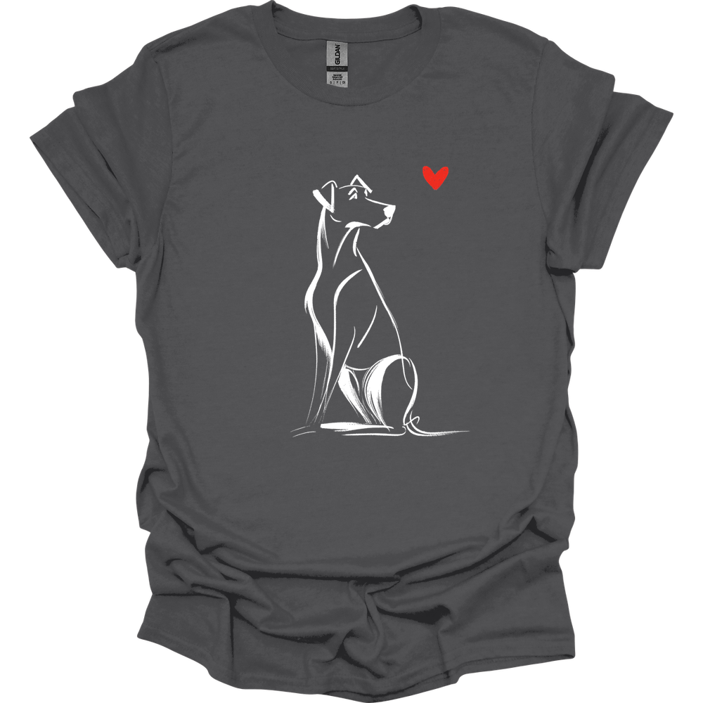 Rhodesian Ridgeback - Sketch Dog T-Shirt - Charcoal