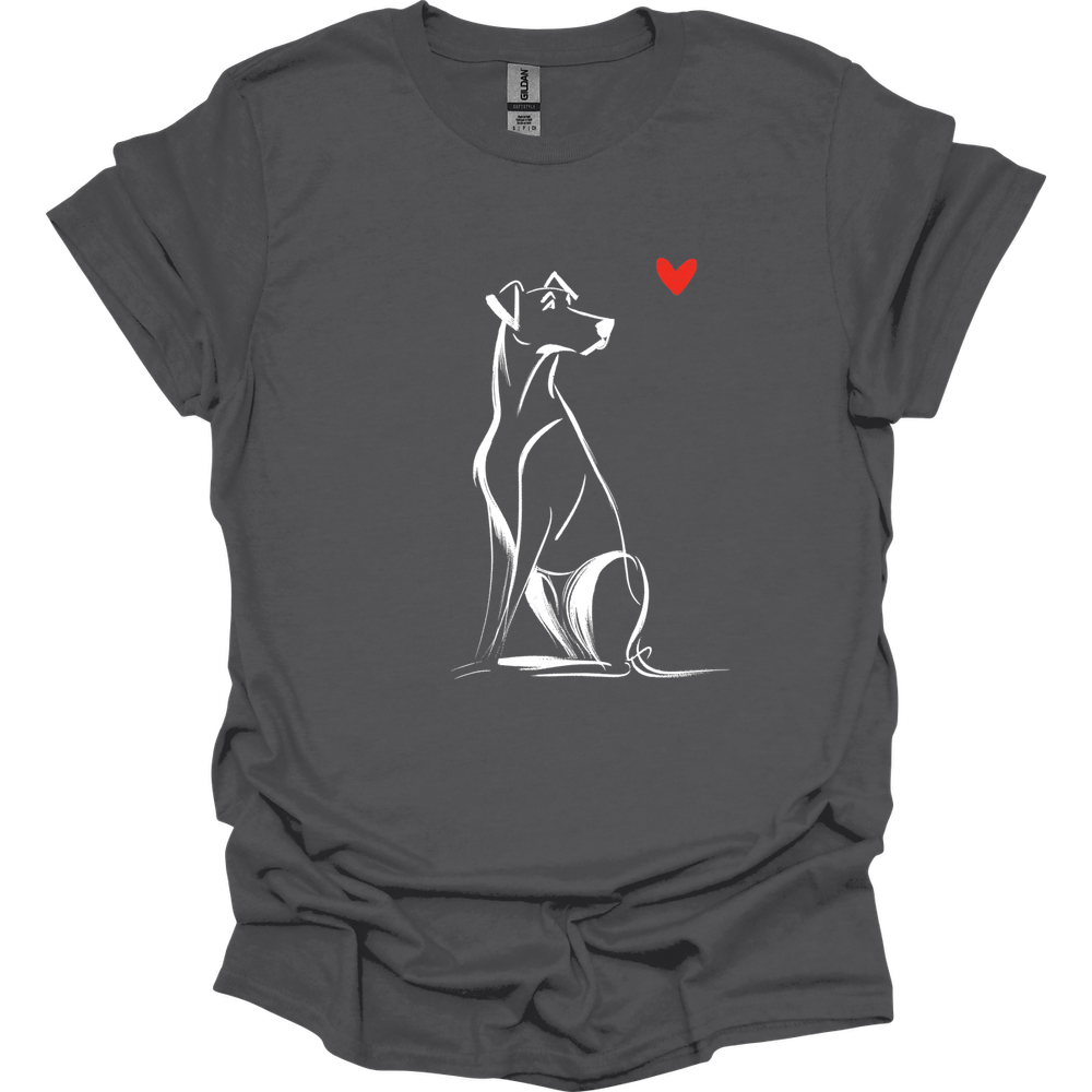 Rhodesian Ridgeback - Sketch Dog T-Shirt - Charcoal