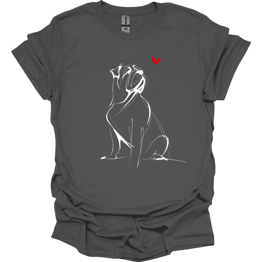 Mastiff - Sketch Dog T-Shirt - Charcoal