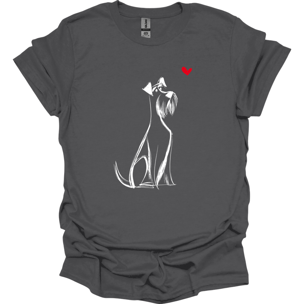 Giant Schnauzer - Sketch Dog T-Shirt - Charcoal
