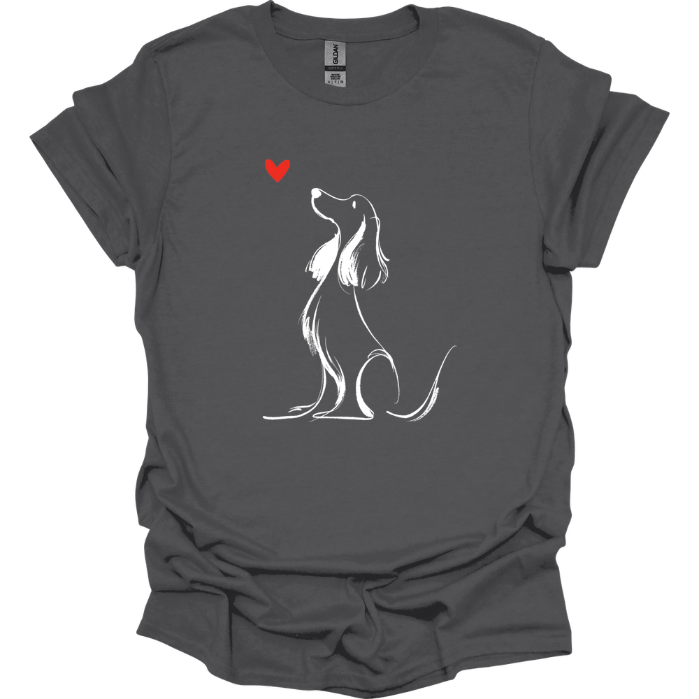 Cocker Spaniel - Sketch Dog T-Shirt - Charcoal