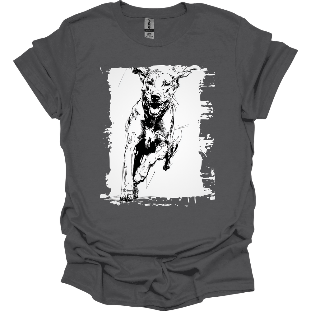Rhodesian Ridgeback - Running Dog T-Shirt - Charcoal