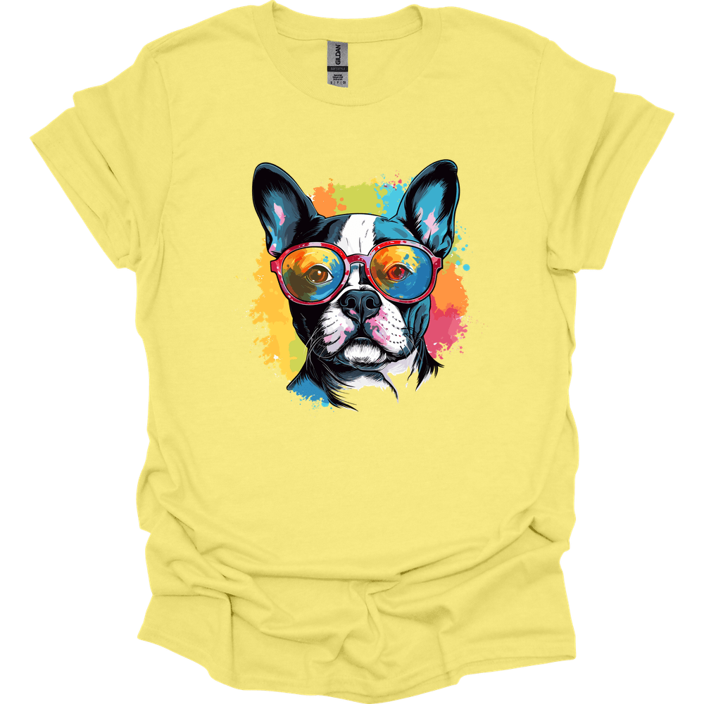 Boston Terrier - Top Dog T-Shirt - Cornsilk