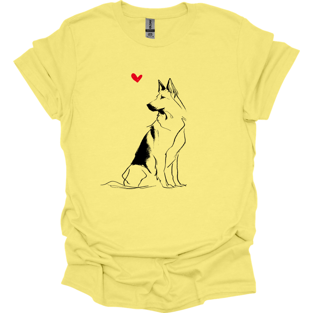 Dutch Shepherd - Sketch Dog T-Shirt - Cornsilk