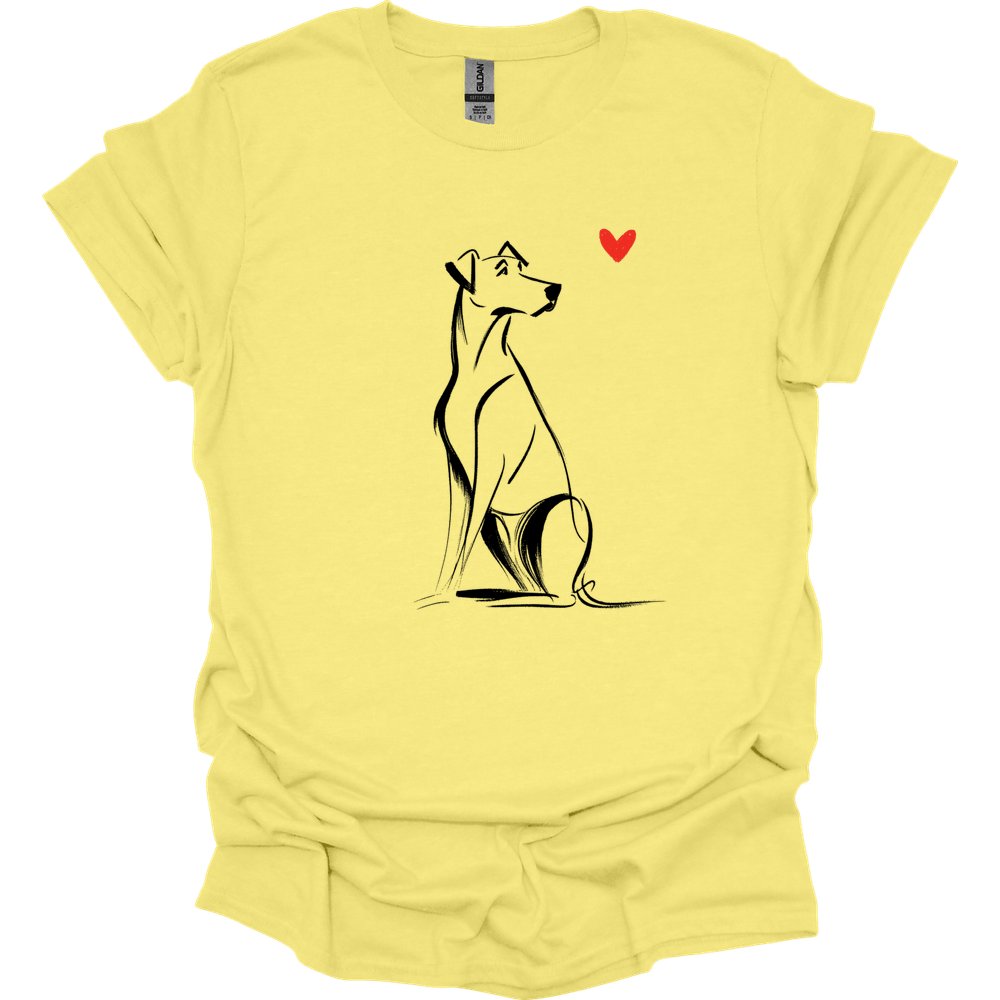 Rhodesian Ridgeback - Sketch Dog T-Shirt - Cornsilk
