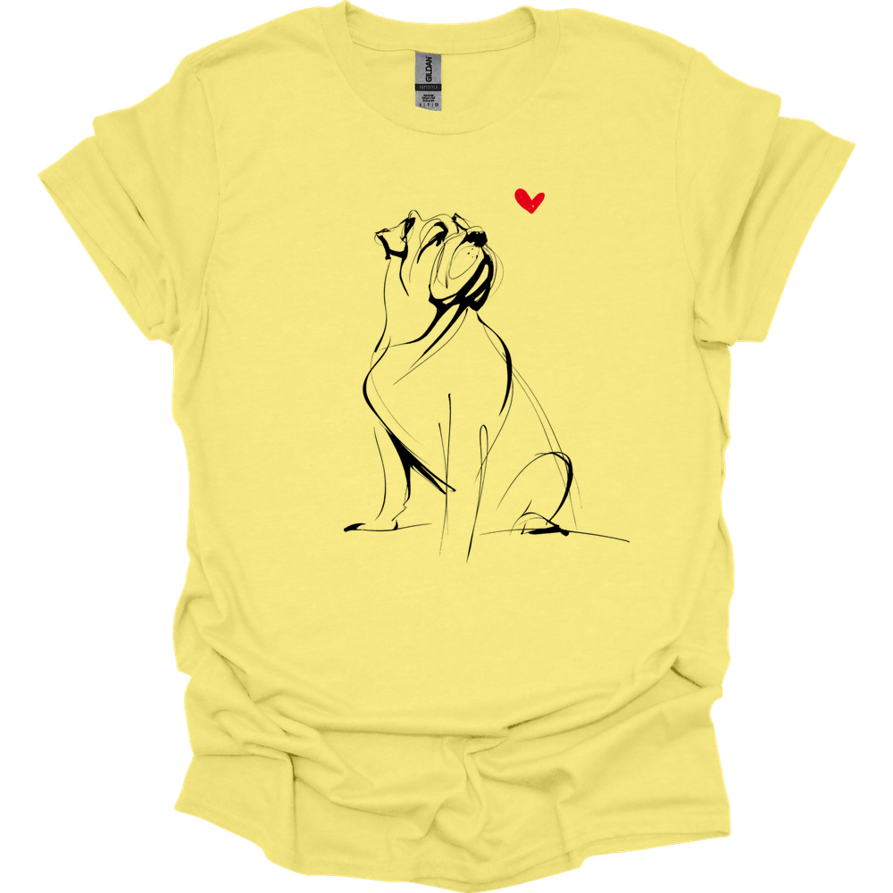 Mastiff - Sketch Dog T-Shirt - Cornsilk