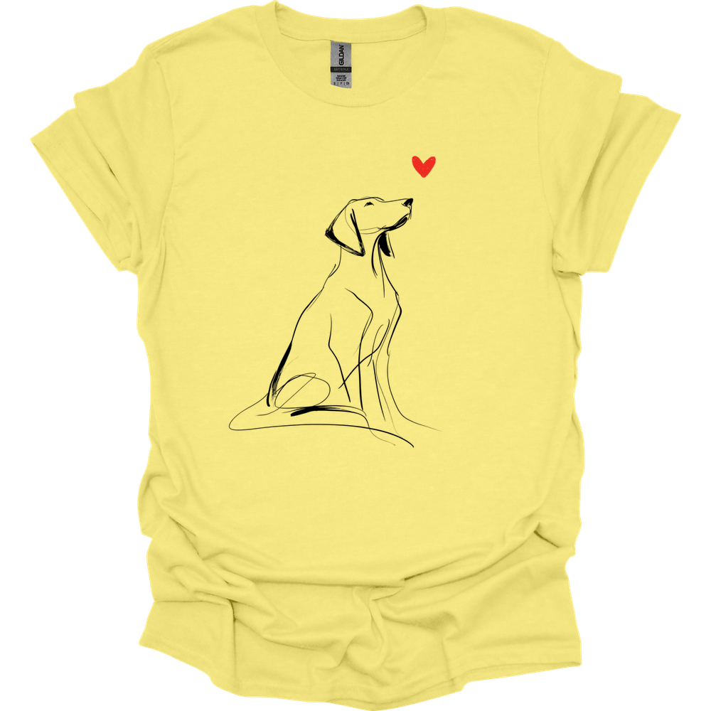 Vizsla - Sketch Dog T-Shirt - Cornsilk