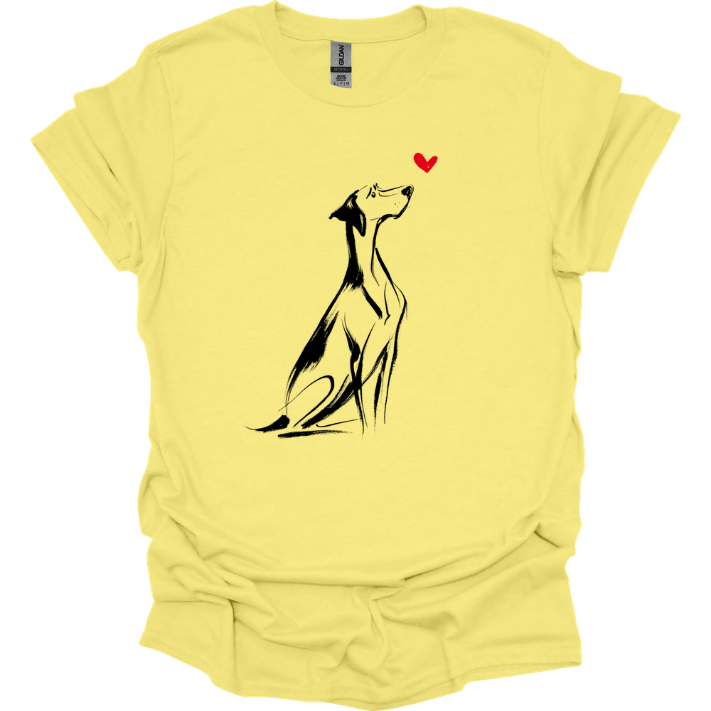 German Shorthaired Pointer - Sketch Dog T-Shirt - Cornsilk