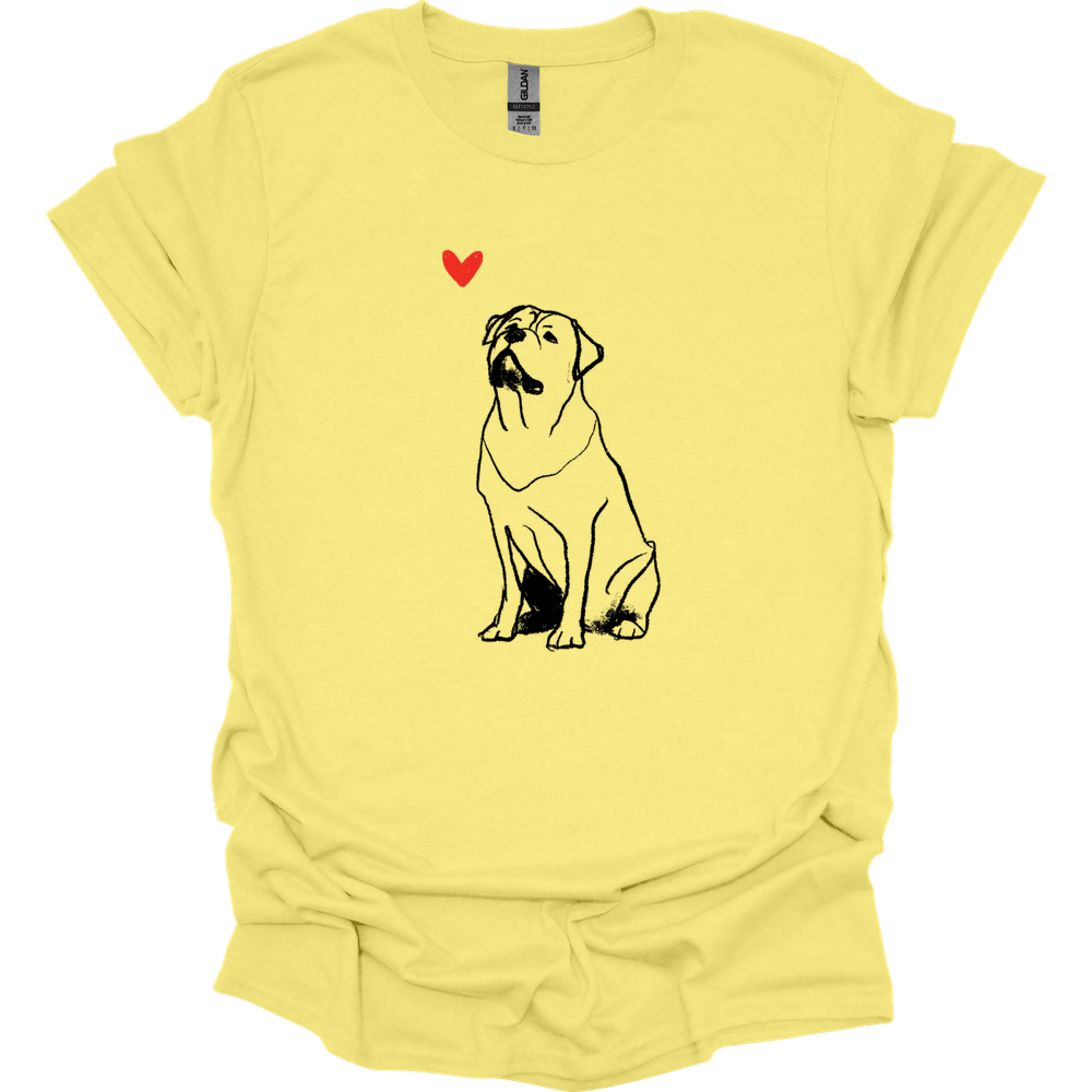 Rottweiler - Sketch Dog T-Shirt - Cornsilk