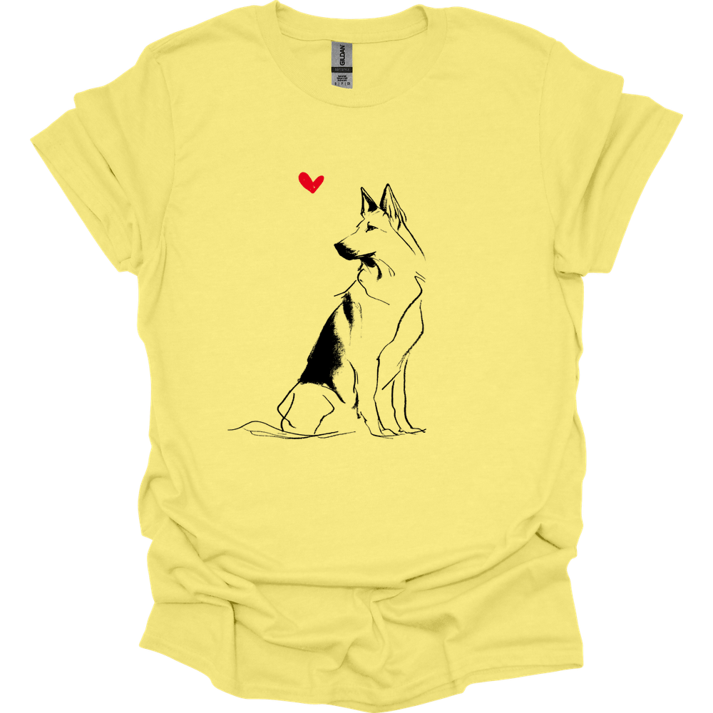 Dutch Shepherd - Sketch Dog T-Shirt - Cornsilk