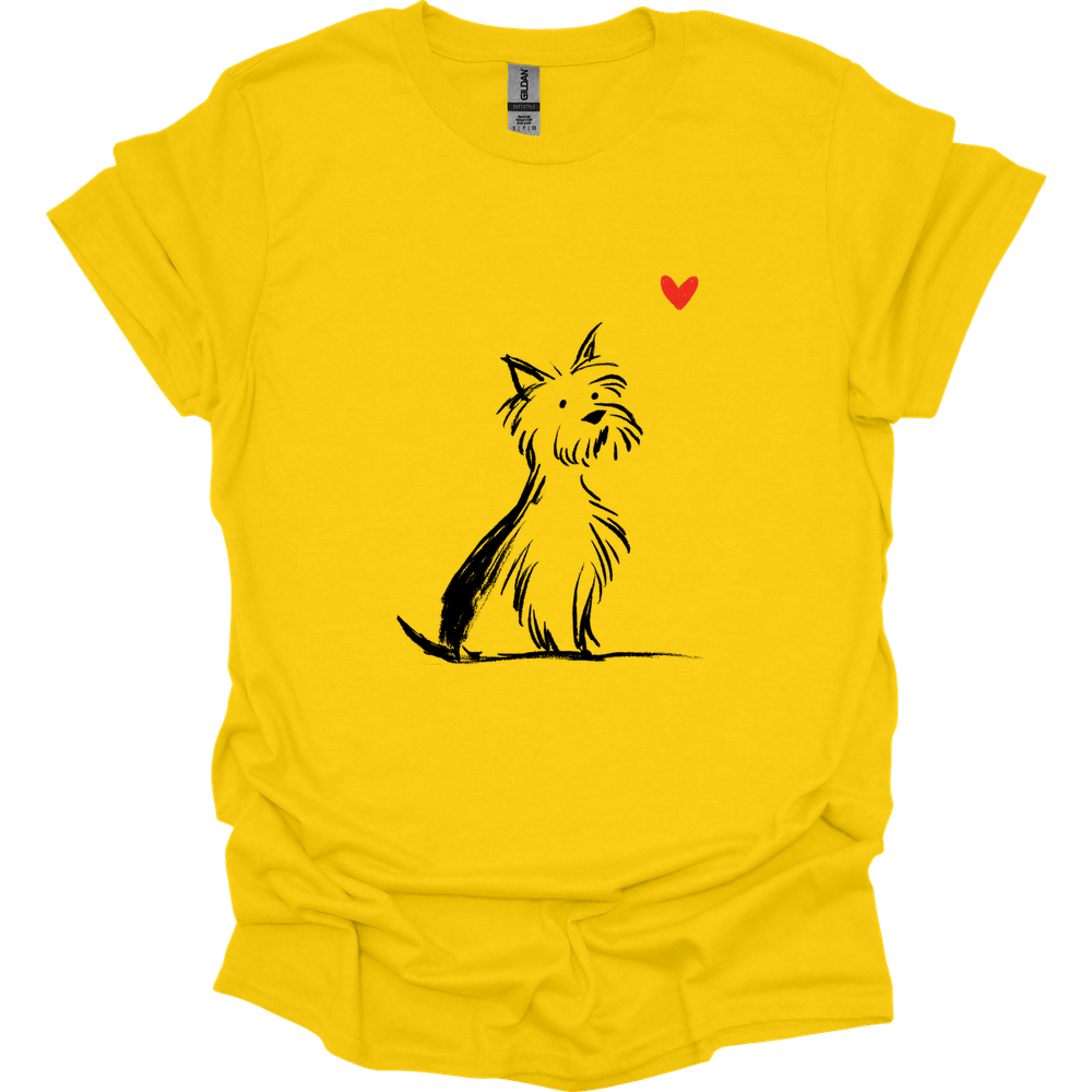 Yorkshire Terrier - Sketch Dog T-Shirt - Daisy