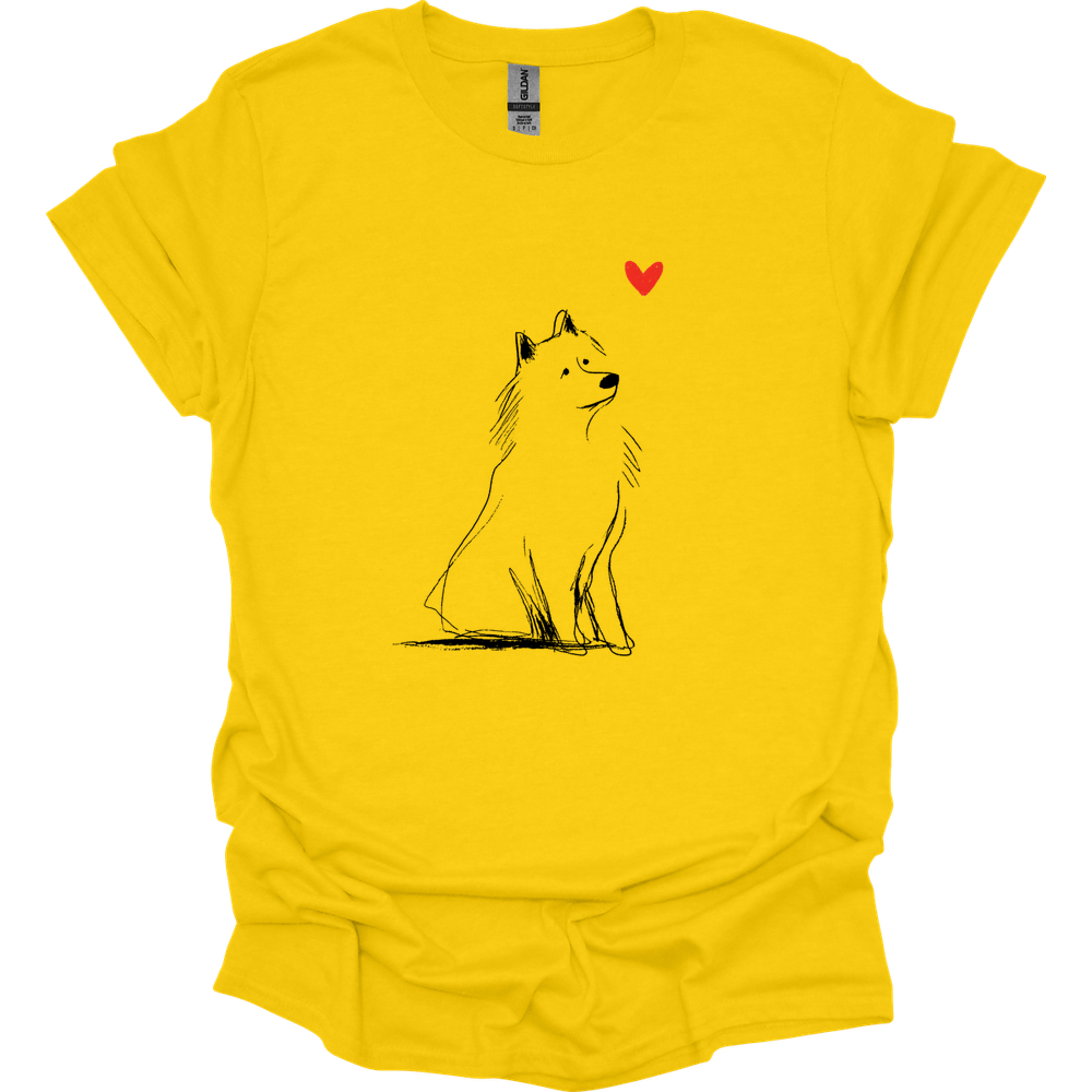 Samoyed - Sketch Dog T-Shirt - Daisy
