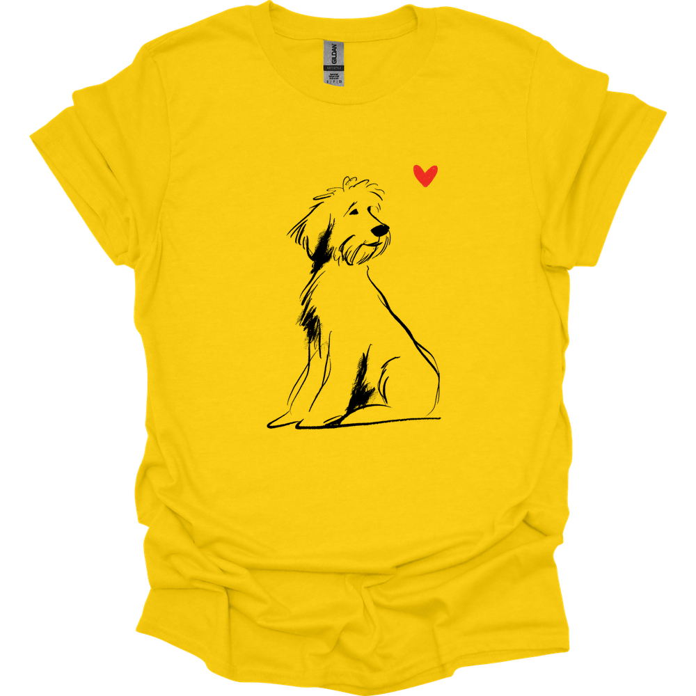 Portuguese Water Dog - Sketch Dog T-Shirt - Daisy