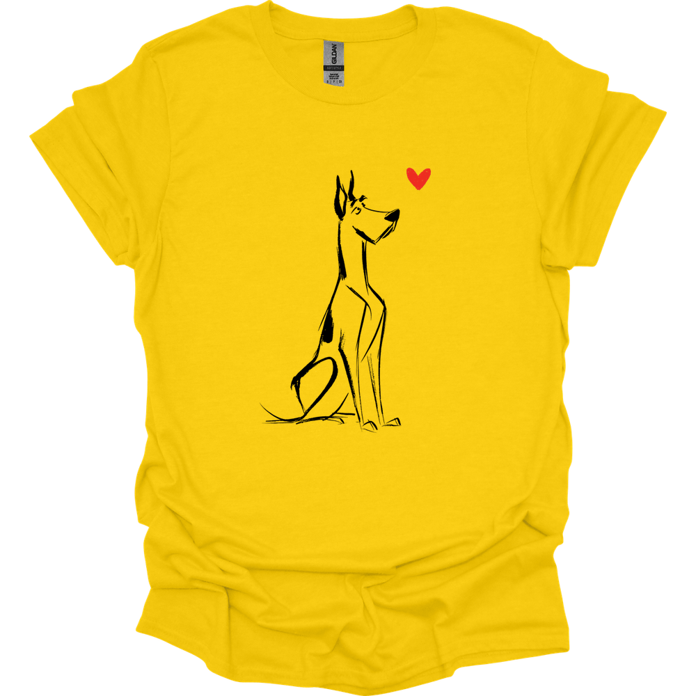 Great Dane - Sketch Dog T-Shirt - Daisy
