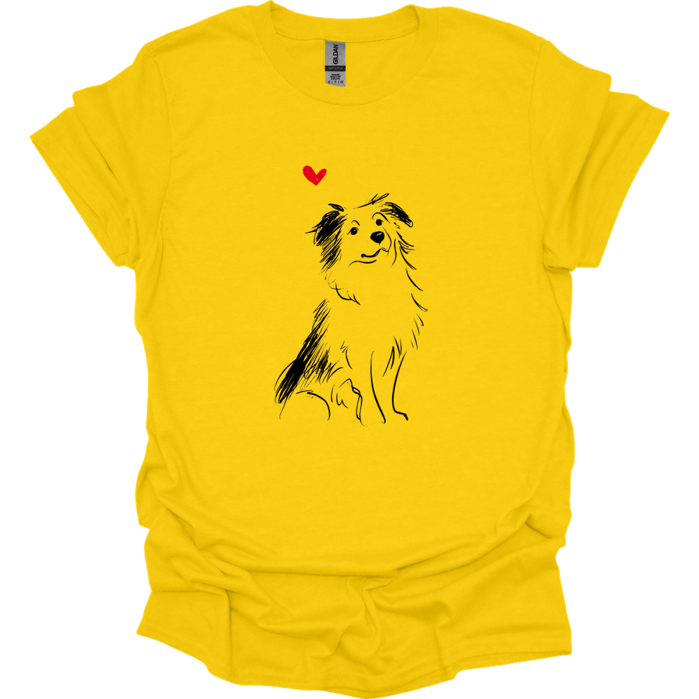 Miniature American Shepherd - Sketch Dog T-Shirt - Daisy