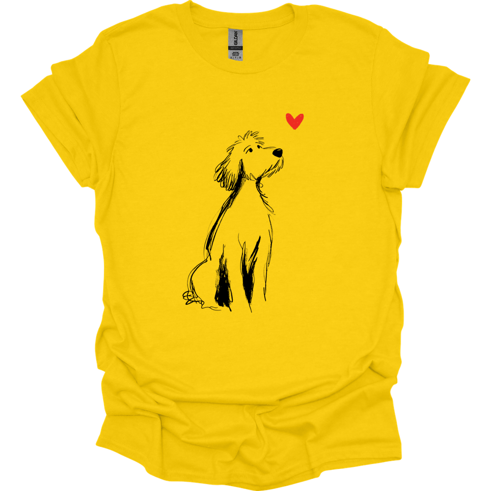 Golden Doodle - Sketch Dog T-Shirt - Daisy