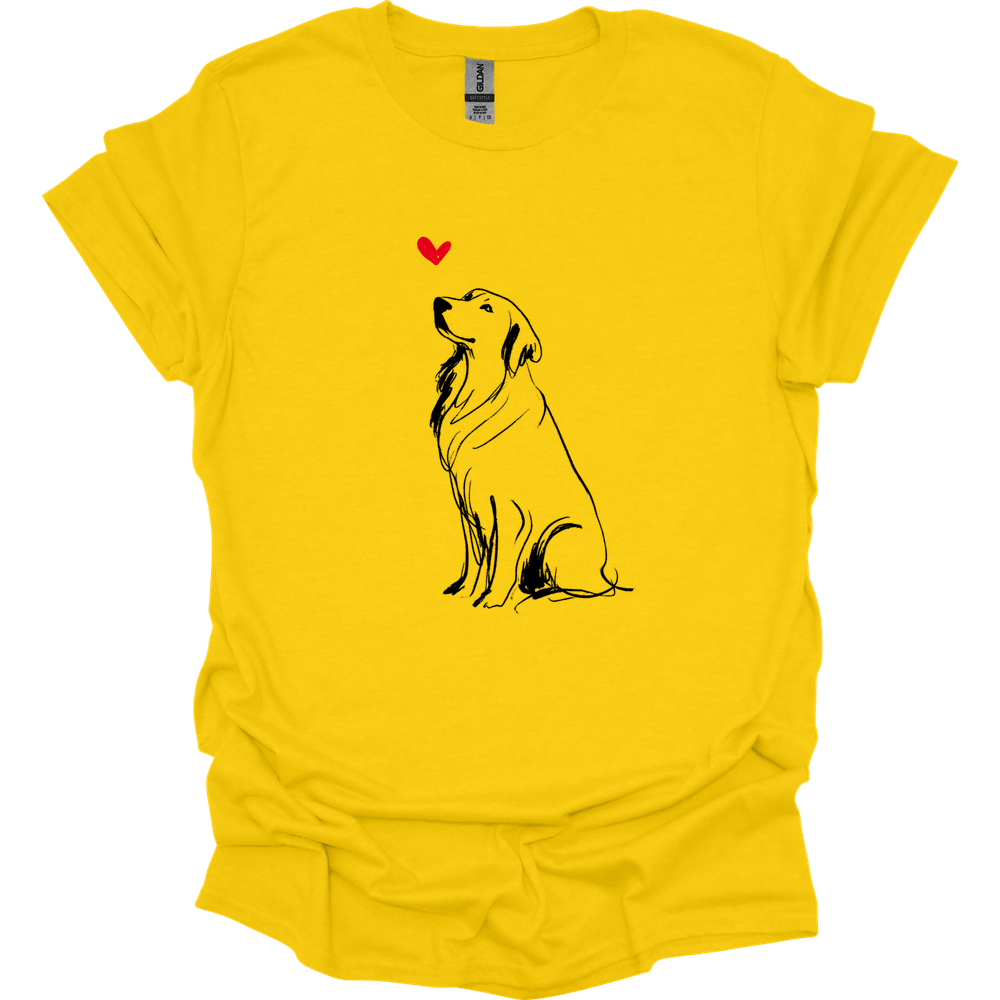 Golden Retriever - Sketch Dog T-Shirt - Daisy