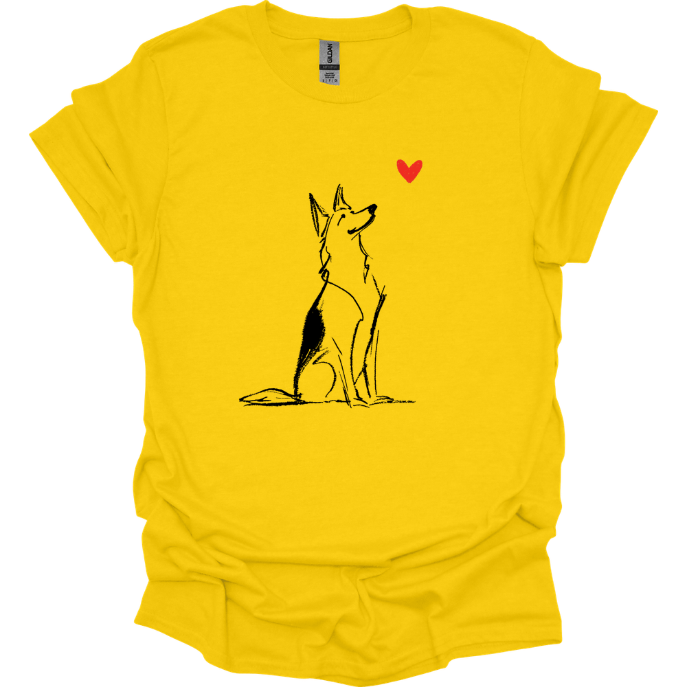 German Shepherd - Sketch Dog T-Shirt - Daisy