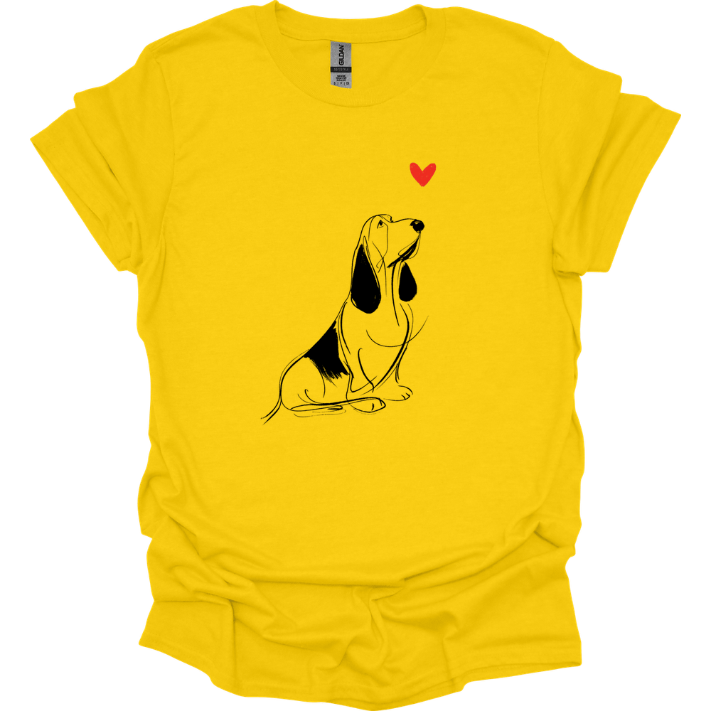 Basset Hound - Sketch Dog T-Shirt - Daisy
