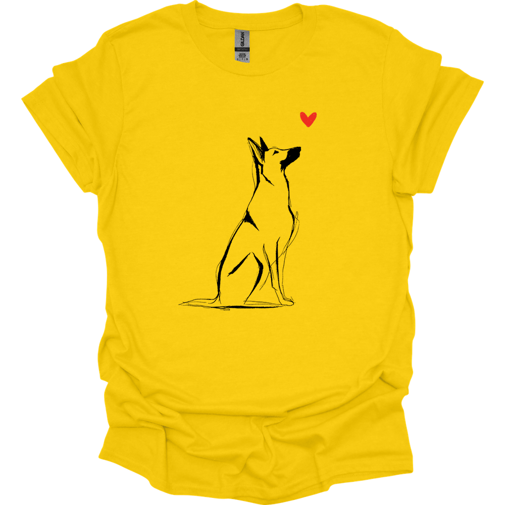 Beligian Malinois - Sketch Dog T-Shirt - Daisy