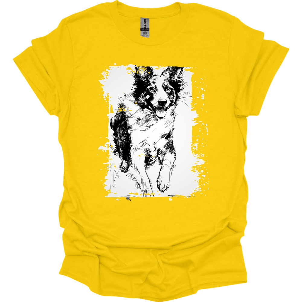 Border Collie - Running Dog T-Shirt - Daisy