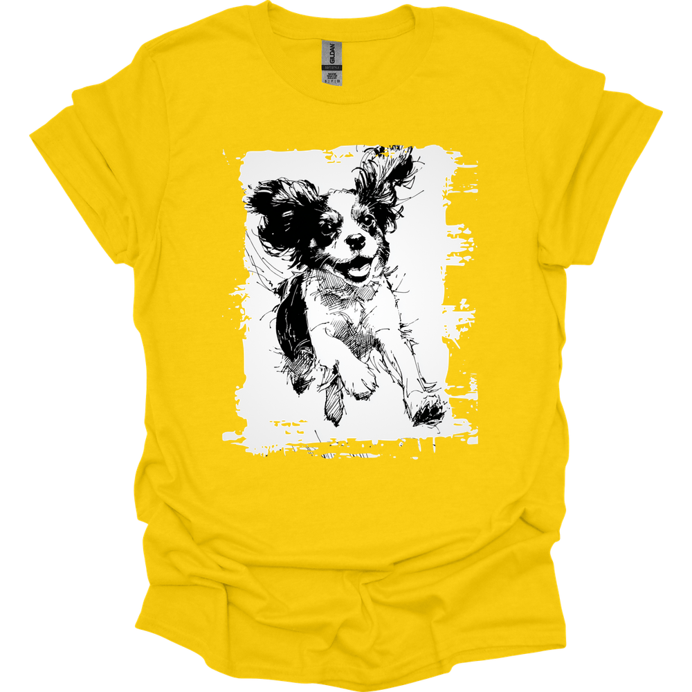 Cavalier King Charles Spaniel - Running Dog T-Shirt - Daisy