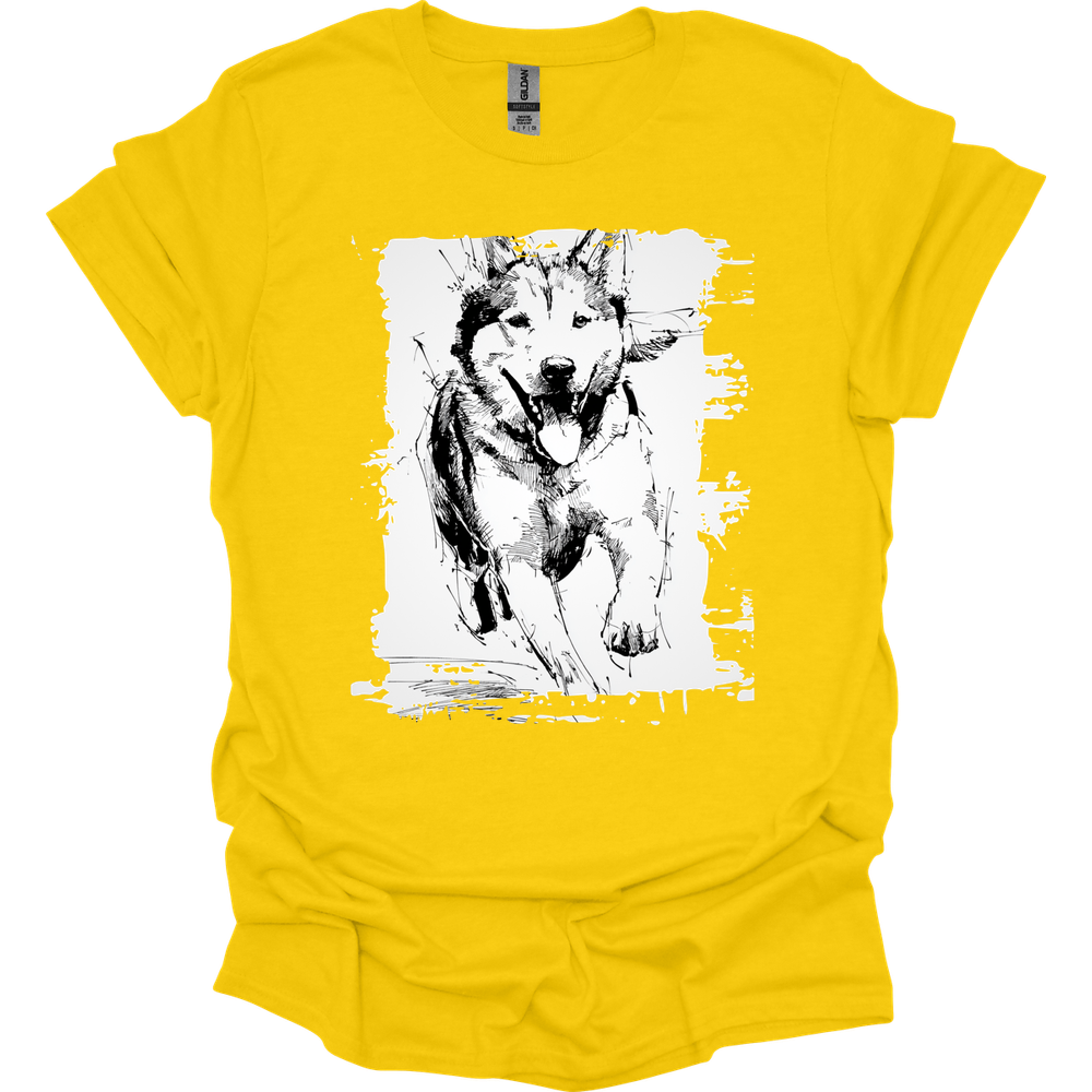 Siberian Husky - Running Dog T-Shirt - Daisy