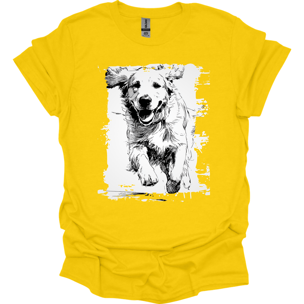 Golden Retriever - Running Dog T-Shirt - Daisy