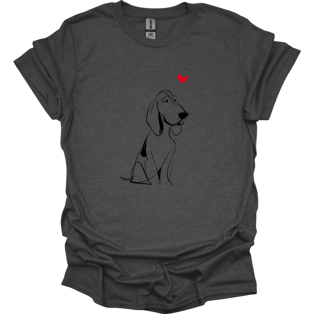 Bracco Italiano - Sketch Dog T-Shirt - Dark Heather