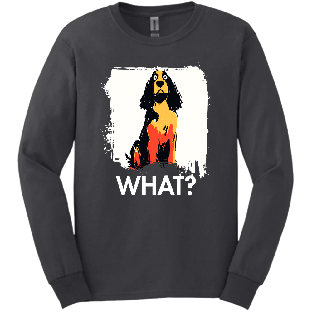 Cocker Spaniel - What Dog Long Sleeve Tee - Dark Heather