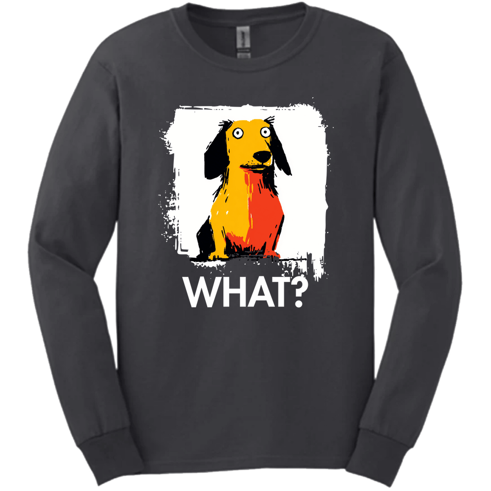 Dachshund - What Dog Long Sleeve Tee - Dark Heather