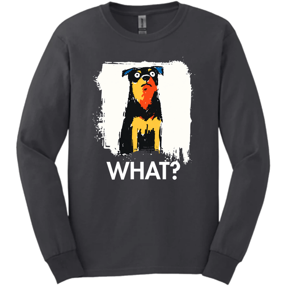 Rottweiler - What Dog Long Sleeve Tee - Dark Heather