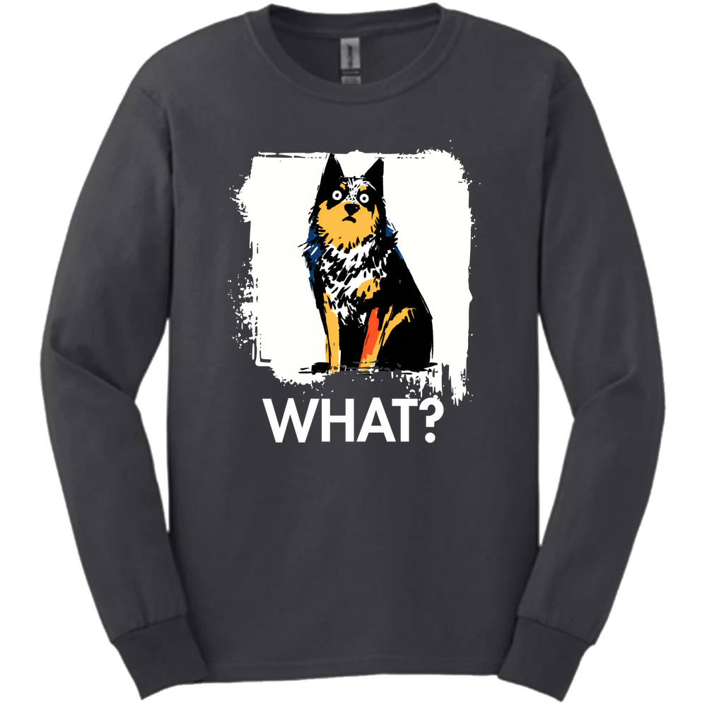 Australian Cattle Dog - What Dog Long Sleeve Tee - Dark Heather