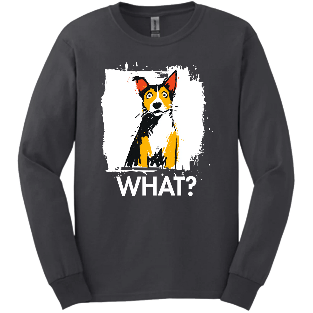 Basenji - What Dog Long Sleeve Tee - Dark Heather
